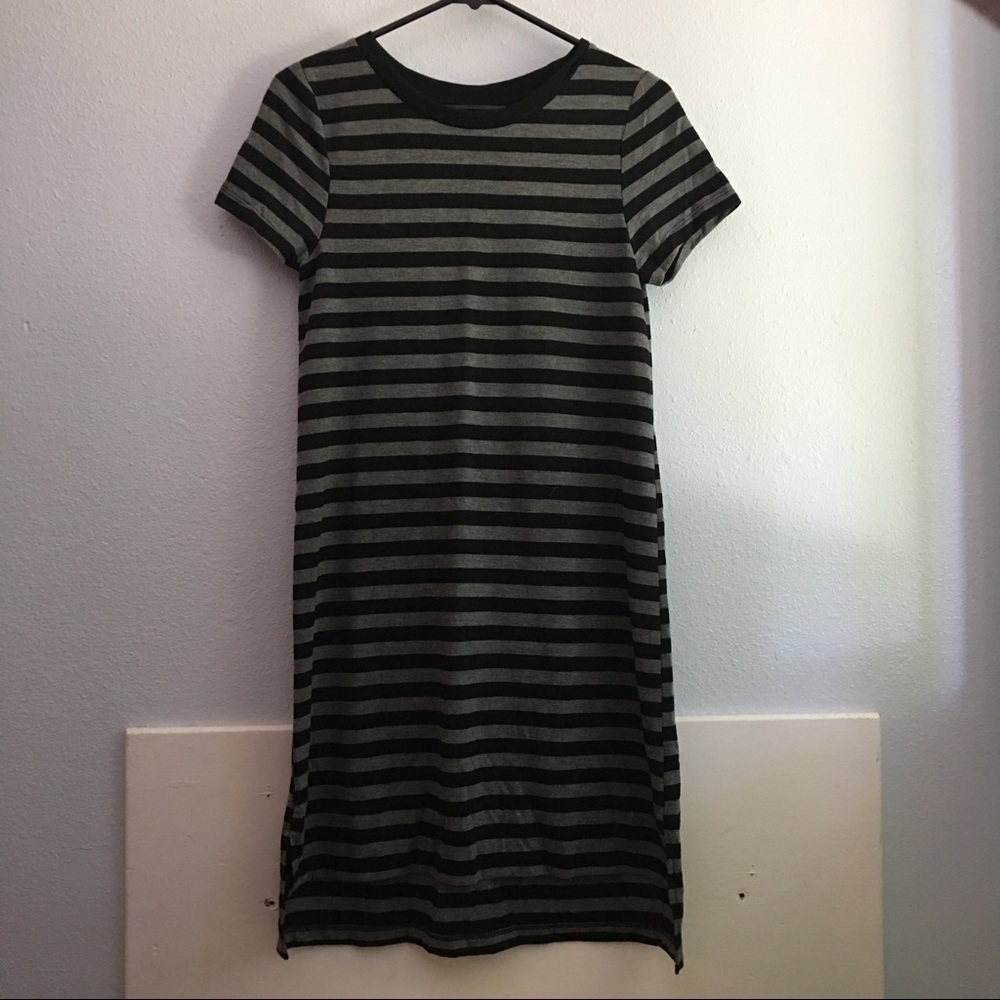 Black and gray stripe dress, XS