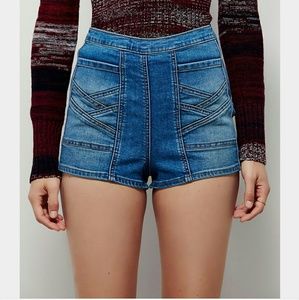 Free People Radar Love High Rise Denim Shorts