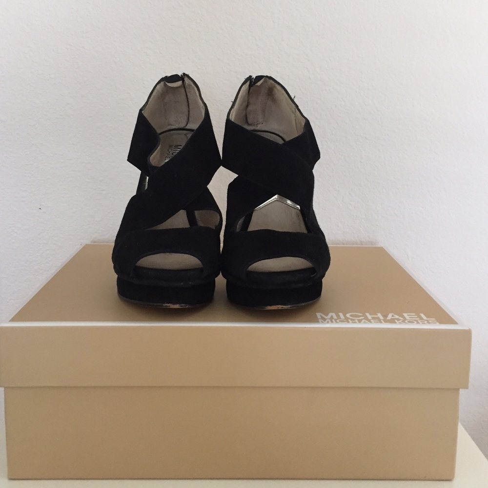 Michael Kors Elena Suede Platform Sandal