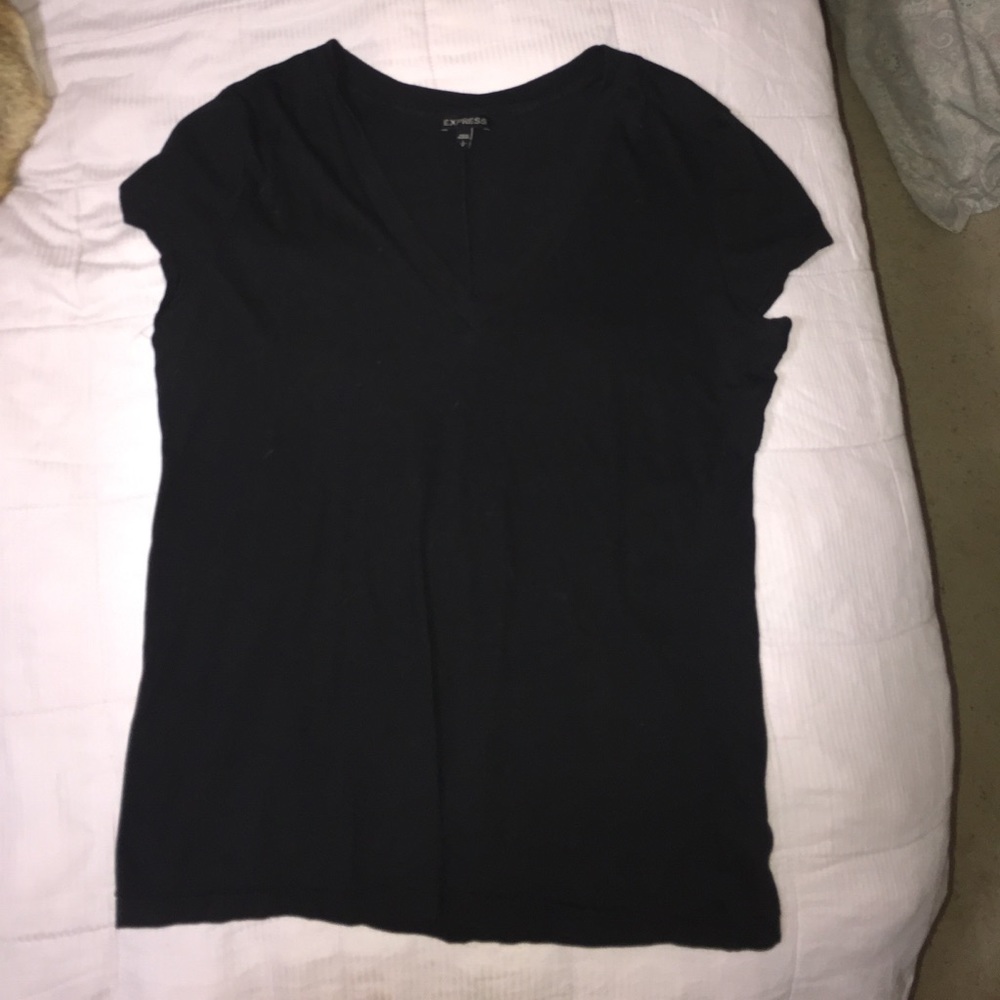 Express - black v neck