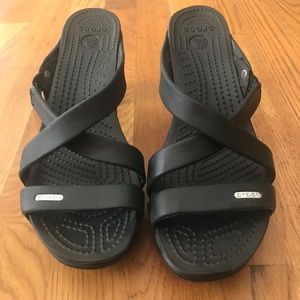 Crocs high heel sandals