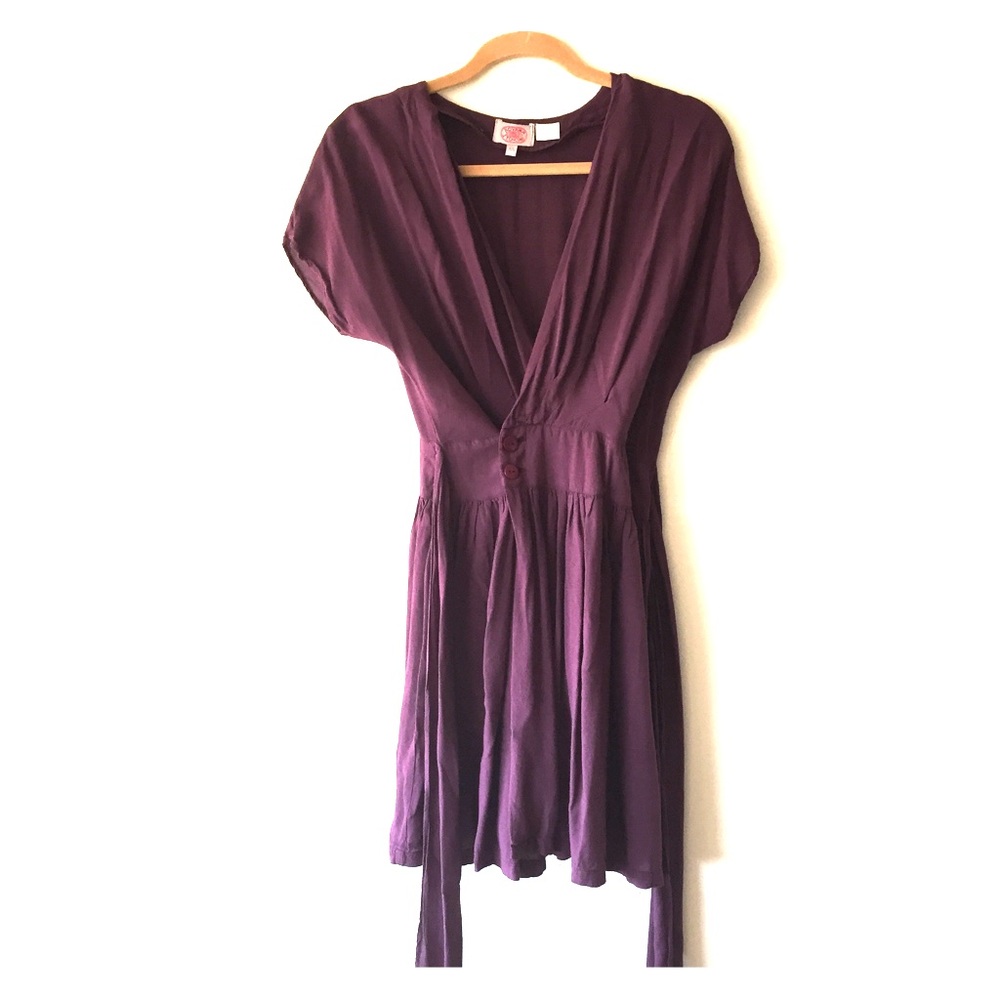 Deep Purple Aoyama Itchome Wrap Dress