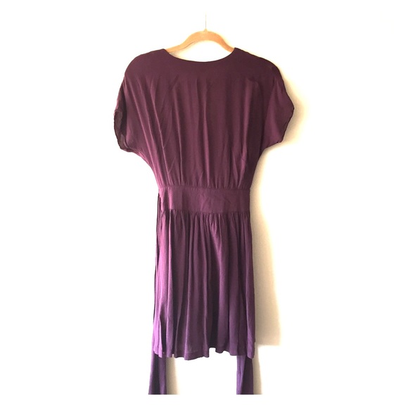 Deep Purple Aoyama Itchome Wrap Dress - Picture 2 of 4