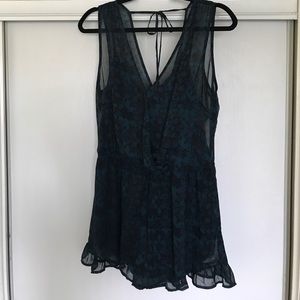 NEW Floral Teal Romper