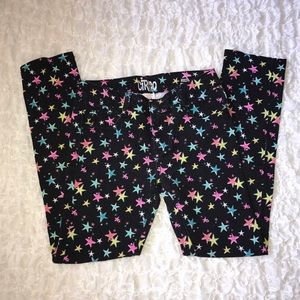Girls' Black Skinny Jeans w/ Stars Size 12