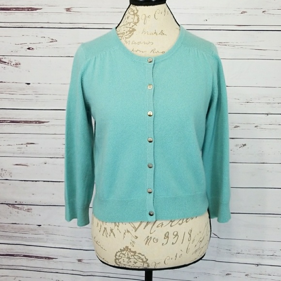 Boden Sweaters - Boden cashmere 3/4 sleeve cropped cardigan