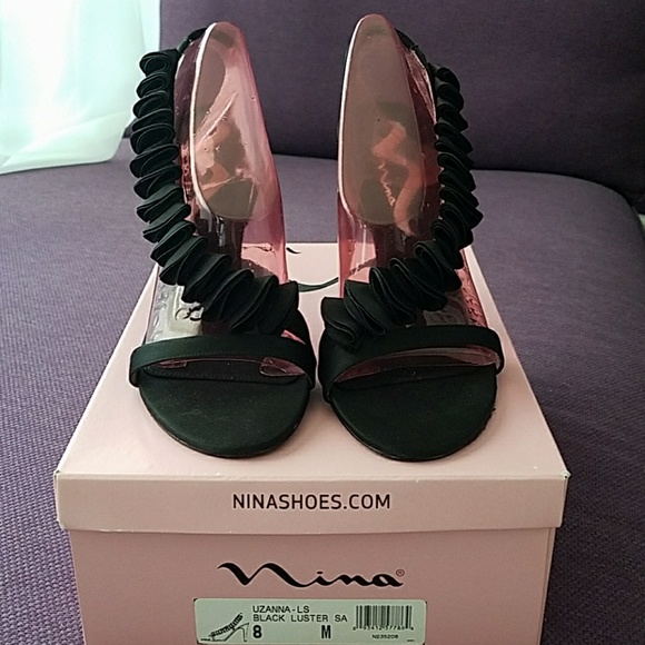 Nina Shoes - Nina Shoes Ruffle detailed heels Nina Shoes - Nina Shoes Ruffle detailed heels