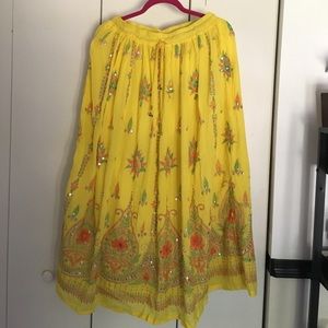 Yellow skirt, indian, gypsy, bollywood