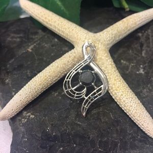 New 1.74 Ct. Opaque Black Moissanite Pendant