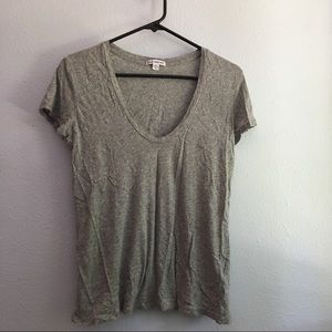 James Perse u neck tee gray