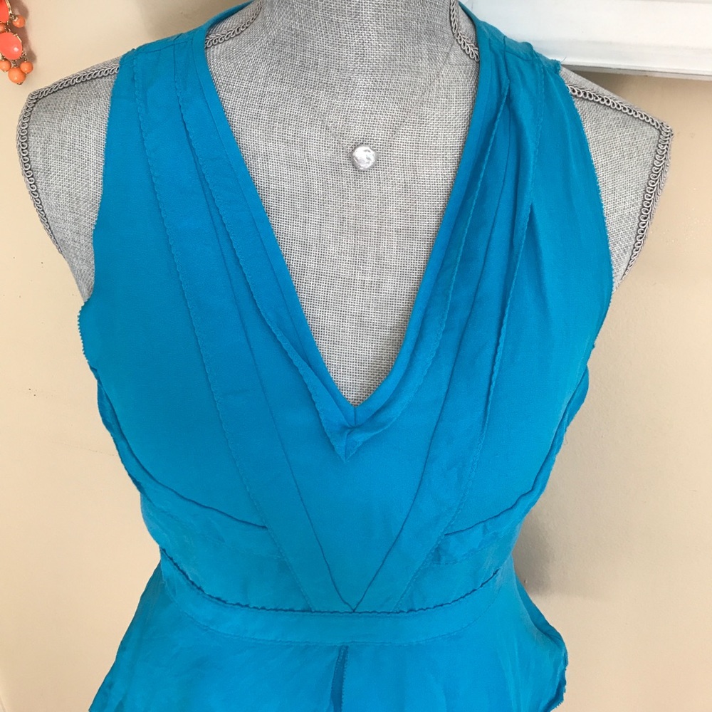 DVF Silk Peplum Top