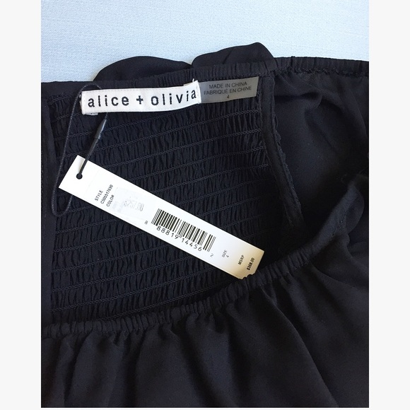 Alice & Olivia Black Off The Shoulder Dress - Picture 5 of 6