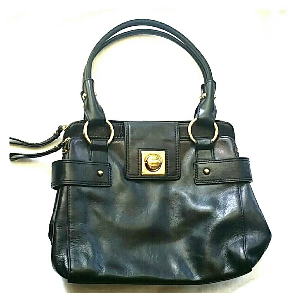 Banana Republic black purse with gold accents