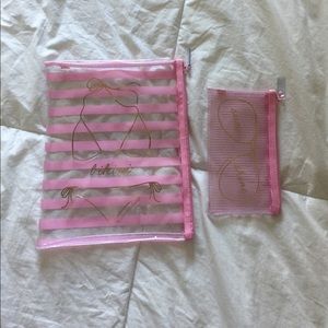 Victoria's Secret clear plastic cosmetic bags