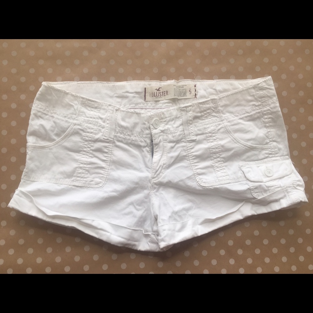 Hollister White Cargo Shorts 5