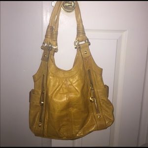 BMakowsky Yellow/gold Leather shoulder bag