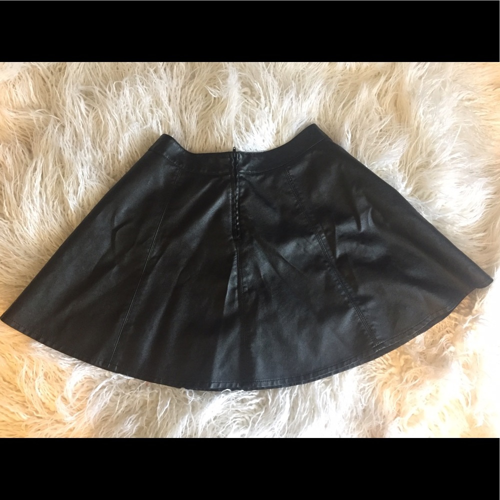 Black leather skirt