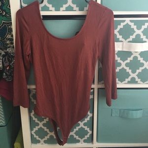Charlotte Russe long sleep scoop neck bodysuit
