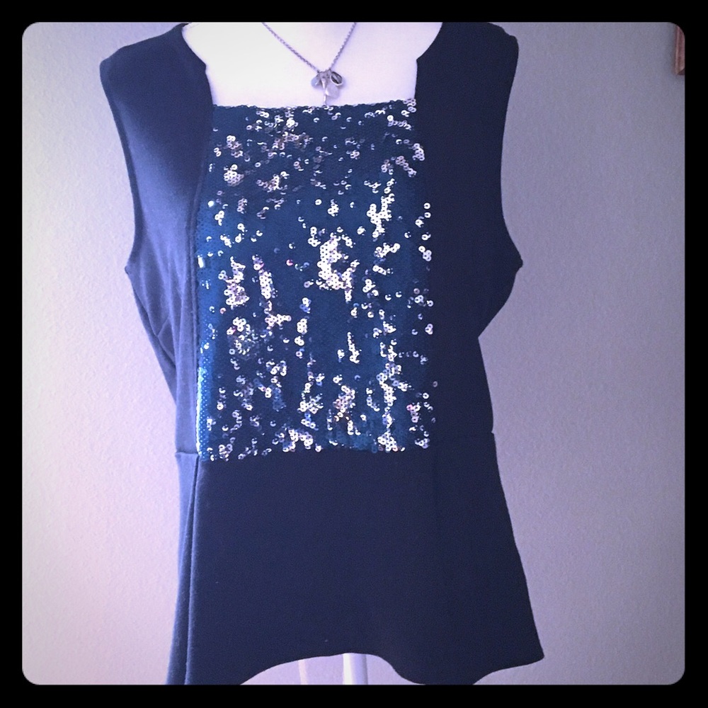 The Limited Sequin Peplum Top