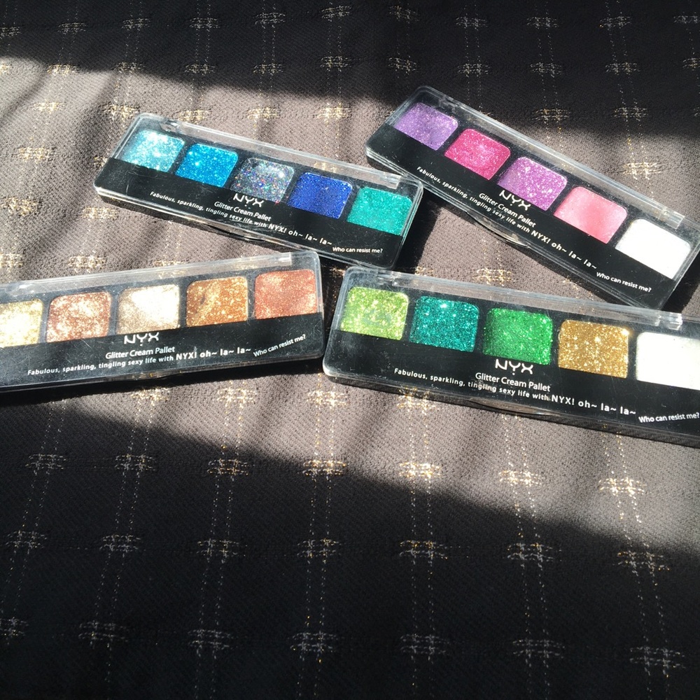 STUNNING✨ NYX Glitter Cream Palettes Lot of 4