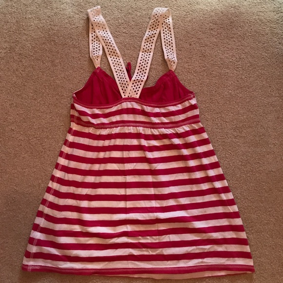 Ruehl No.925 pink striped tank top size S - Picture 4 of 5