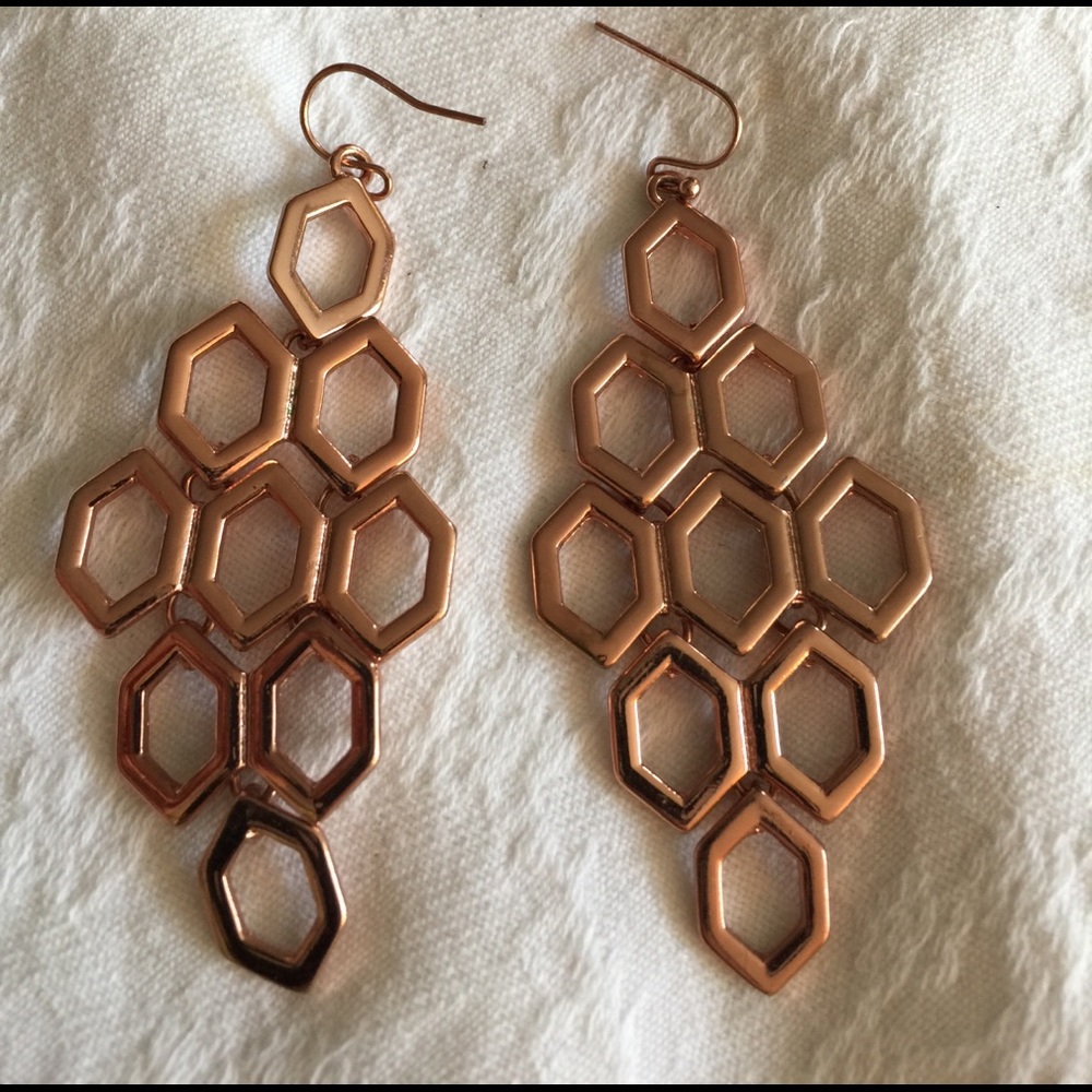 Rose gold earrings