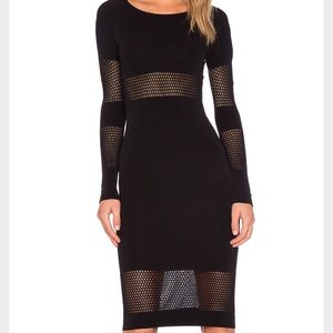 McQ Alexander McQueen mesh black dress