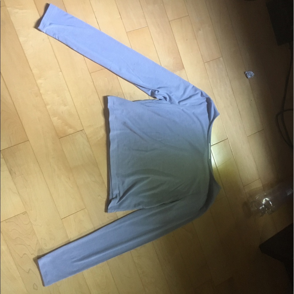 lavender long sleeve crop top