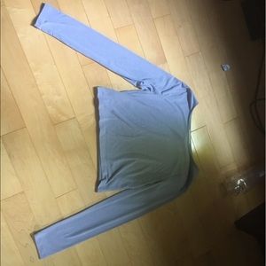 lavender long sleeve crop top