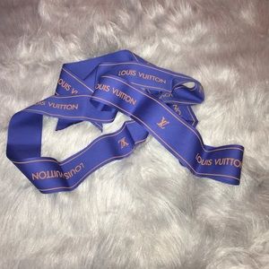 Authentic Louis Vuitton blue and brown ribbon