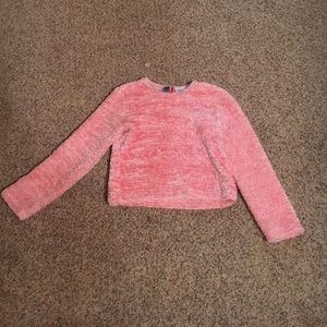 Fuzzy pink sweater
