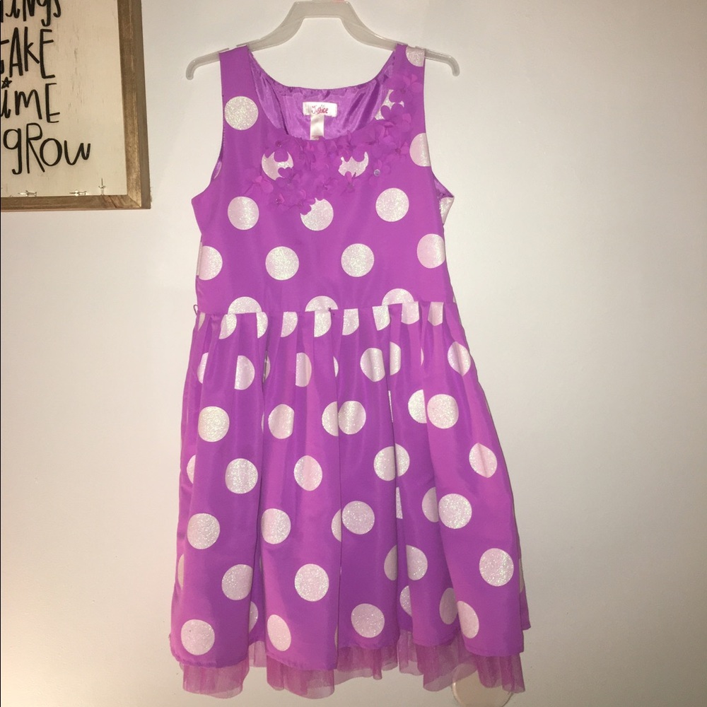 A purple and white Summer children's dress