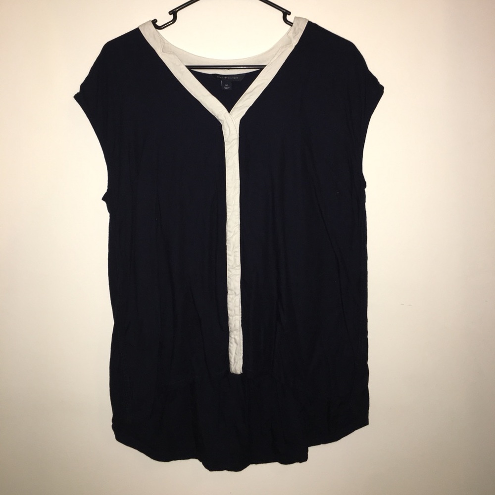 Blue and white Tommy Hilfiger top