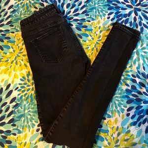 Black faded skinny jeans