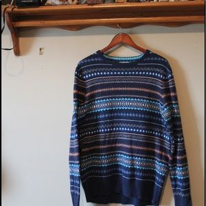 Navy Tribal Print Sweater