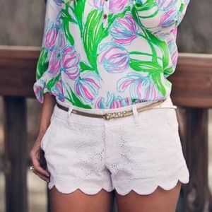 Lilly Pulitzer White Lace Walsh Short