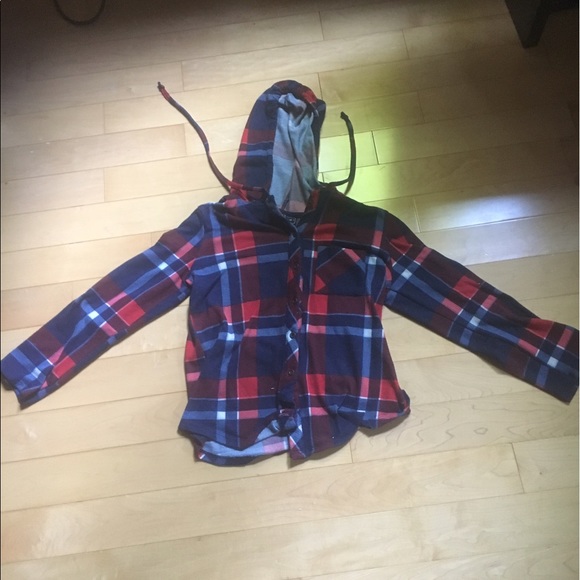 flannel with hood - Picture 1 of 3