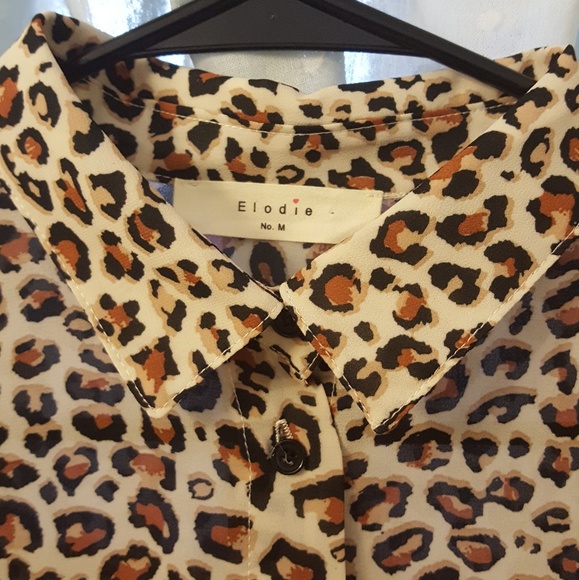 Leopard print button down - Picture 3 of 4