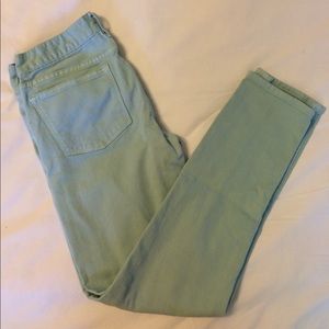 J Crew Mint Toothpick Ankle Jean Size 26
