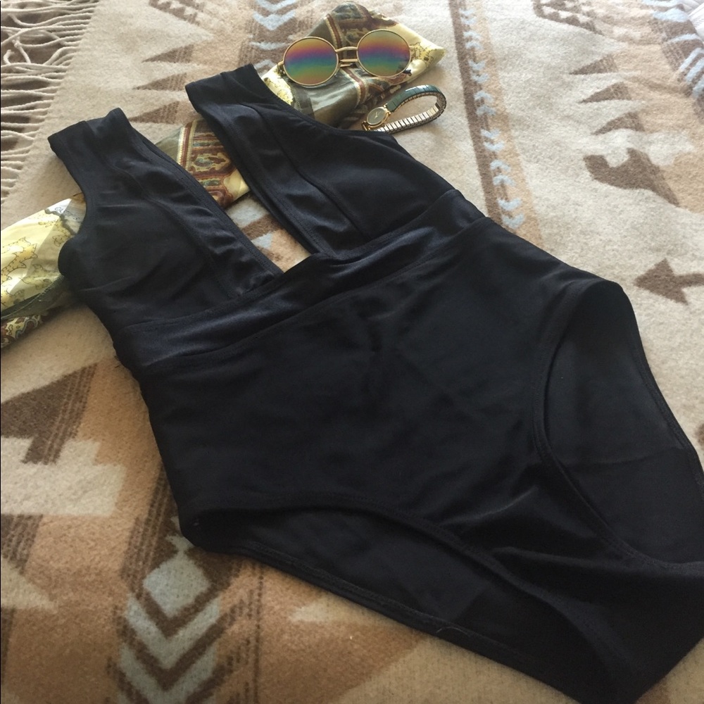 Deep V One Piece Bathing Suit