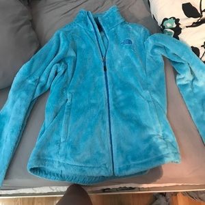 Blue Fuzzy North Face Fleece