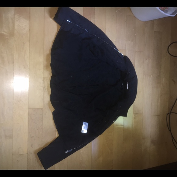 Matte quilted print black zip up jacket - Picture 7 of 7