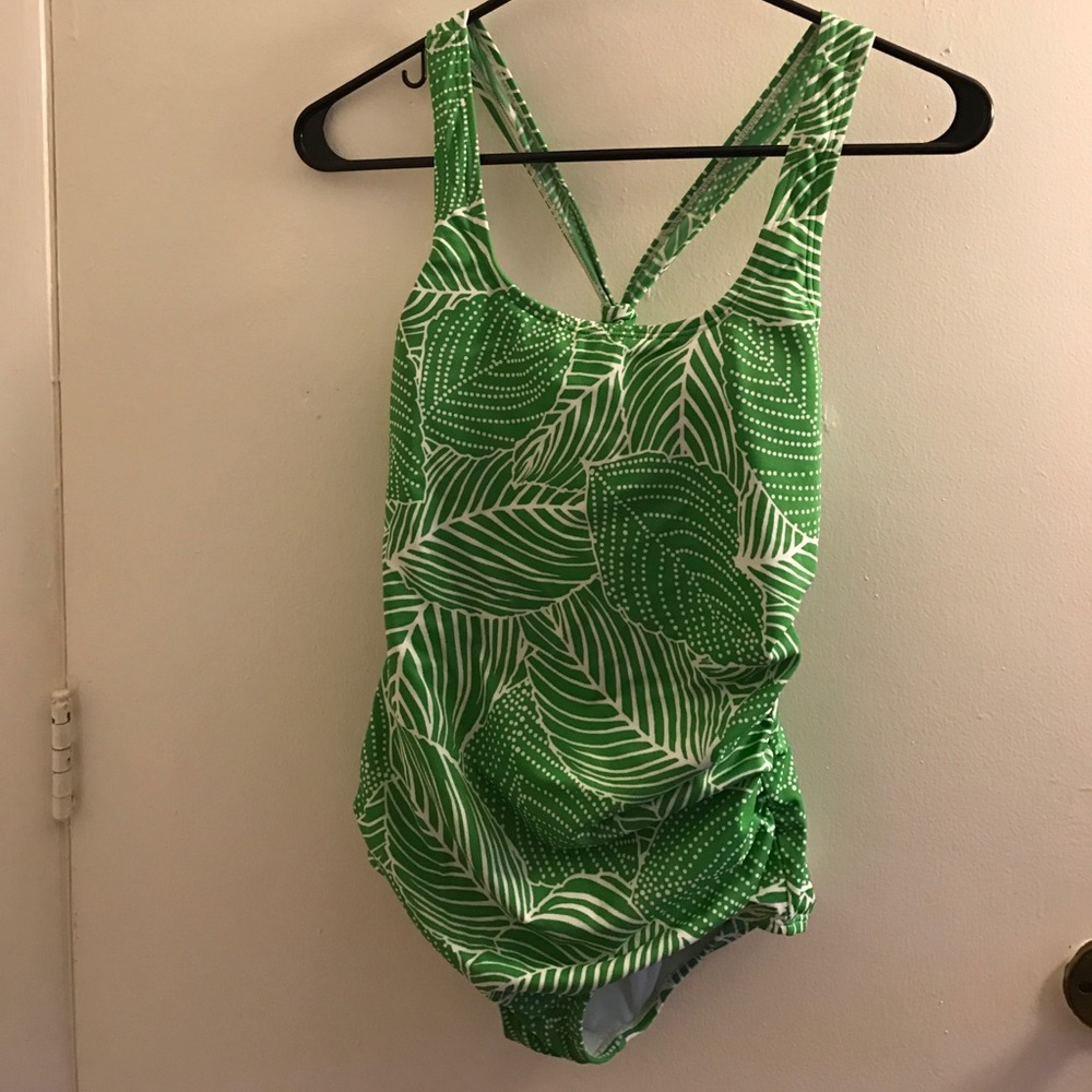 Size 6 leafy print Speedo one piece
