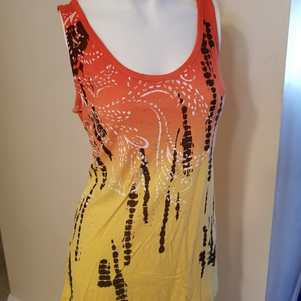 Oleg Cassini Sport Sunset Tank Top
