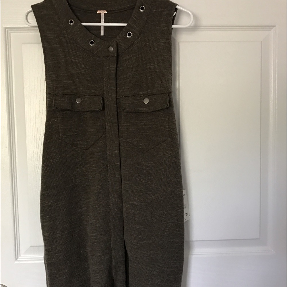 Free people, zip up cover up, size medium