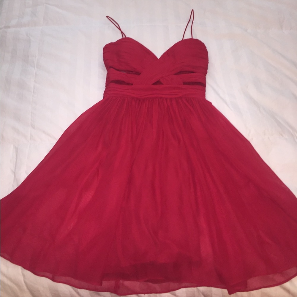 Red cocktail dress
