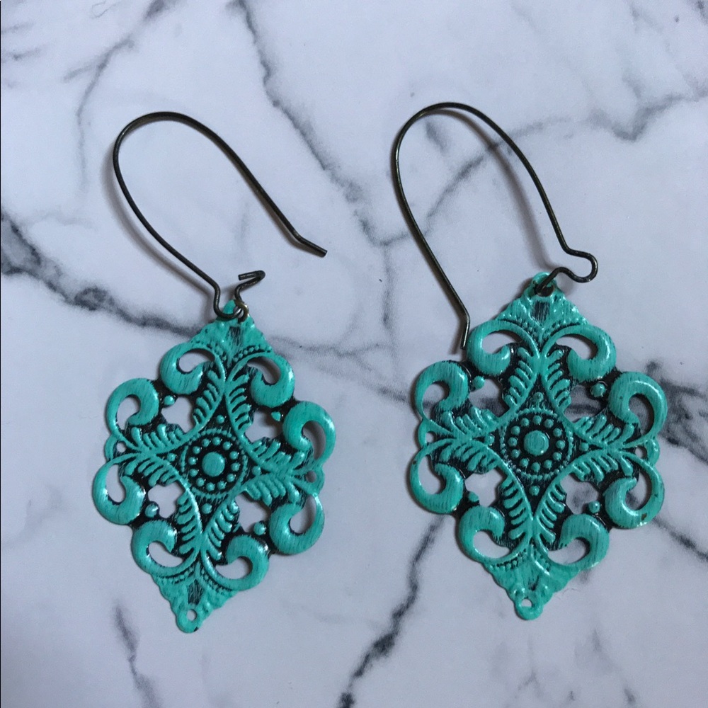 Turquoise Dangly Earrings