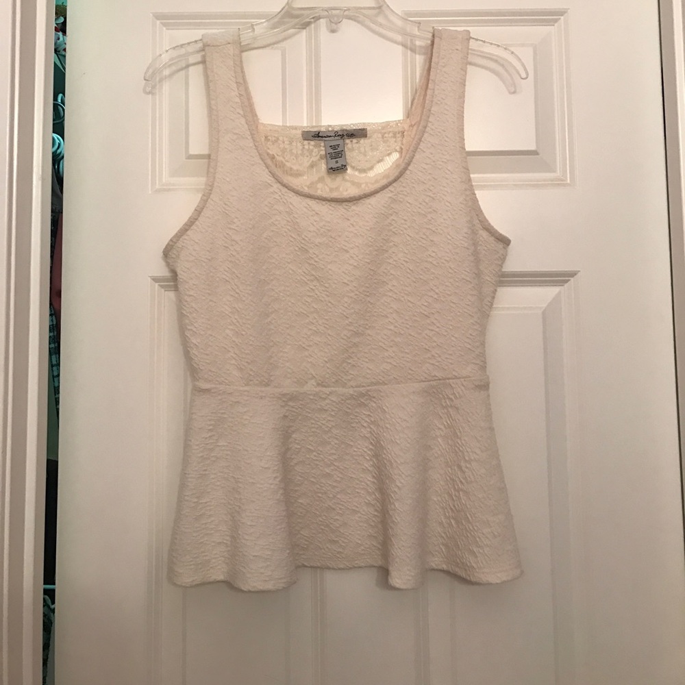 Off-white Peplum Top