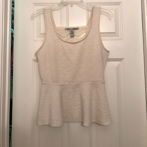 Off-white Peplum Top