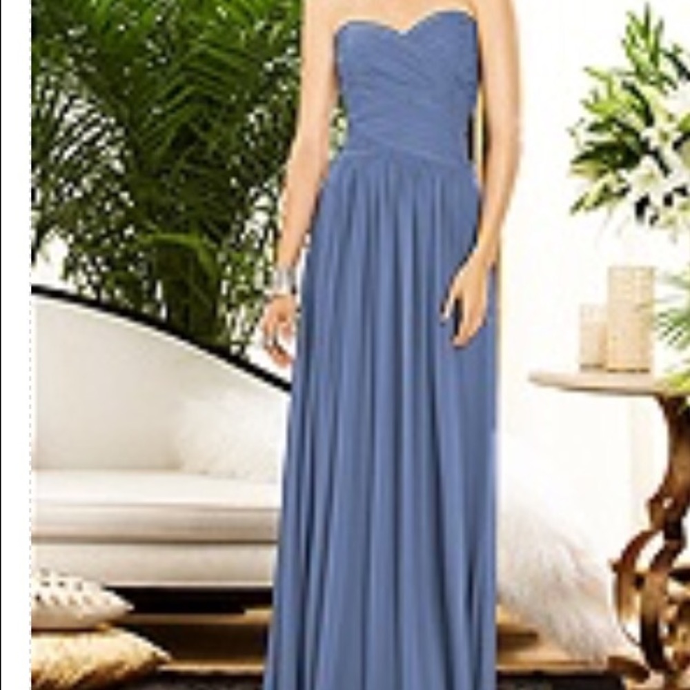 Floor length DESSY bridesmaid dress Larkspur sz4